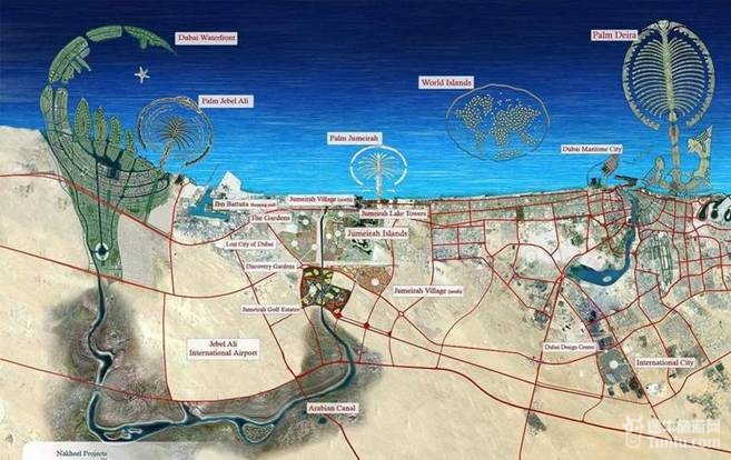 迪拜帆船酒店地图位置图片