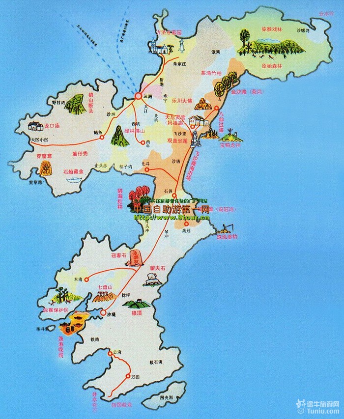 【上川岛旅游攻略】上川岛旅游地图