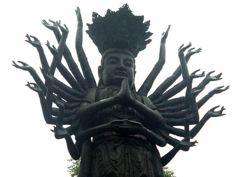 万佛延寿寺铜观音像图片