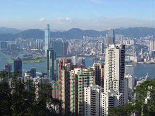 大平山顶俯瞰香港市区