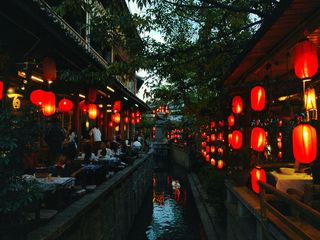 丽江古城夜景