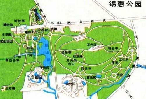 锡惠公园平面图图片